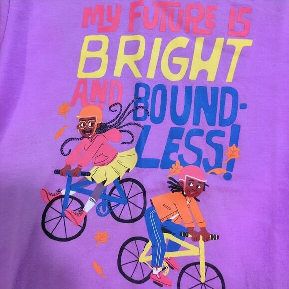 NEW Cat & Jack Girl's Long Sleeve Bright and Boundless Graphic T-Shirt XL 14 - Picture 2 of 5